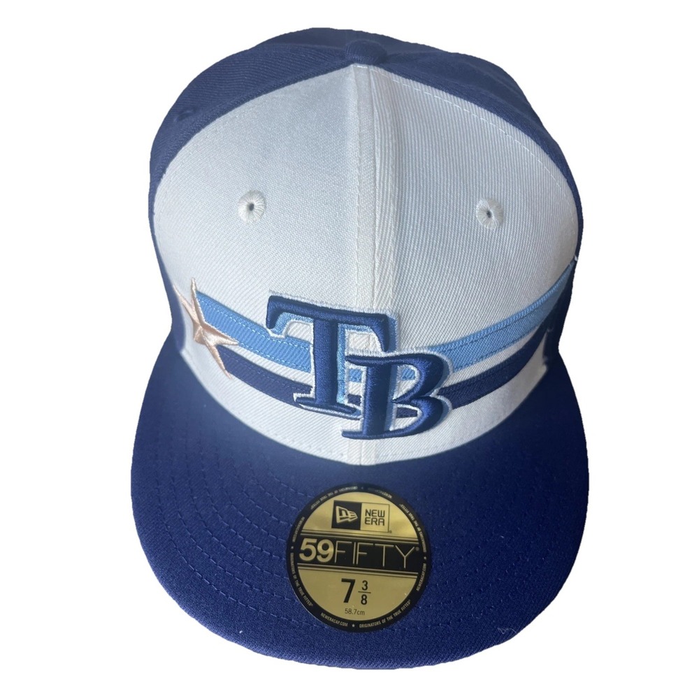 New Era Tampa Bay Rays Blue 2024 MLB Baseball All-Star Fitted Hat 7 3/8 NWT